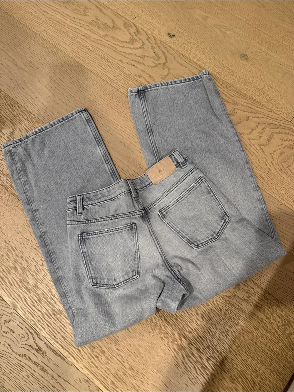 Zara Kids Girls Wide Leg Jeans- Grey Size 11-12